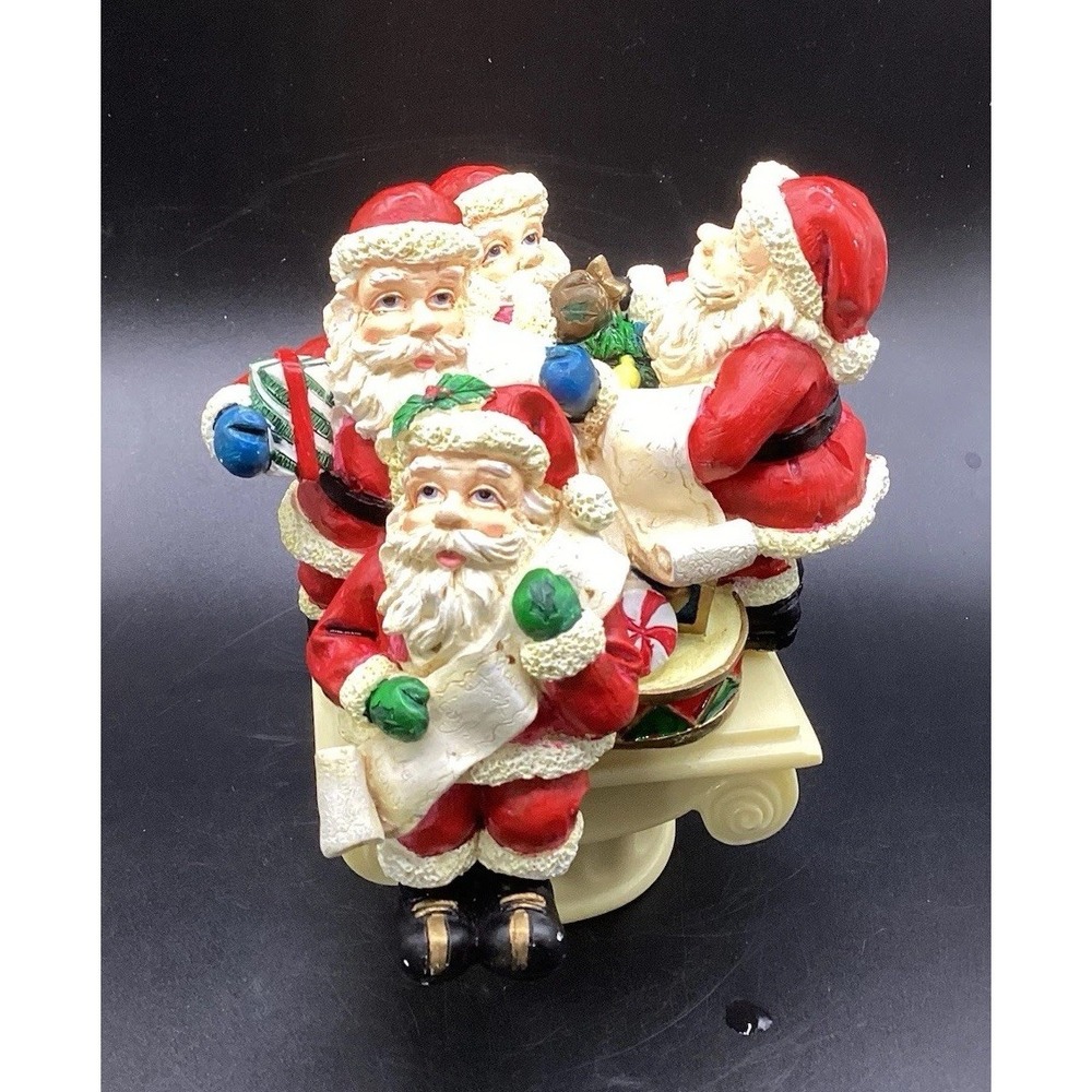 Christmas Shelf Sitter Group Of‎ Santas Holiday, Christmas Decor Collectible